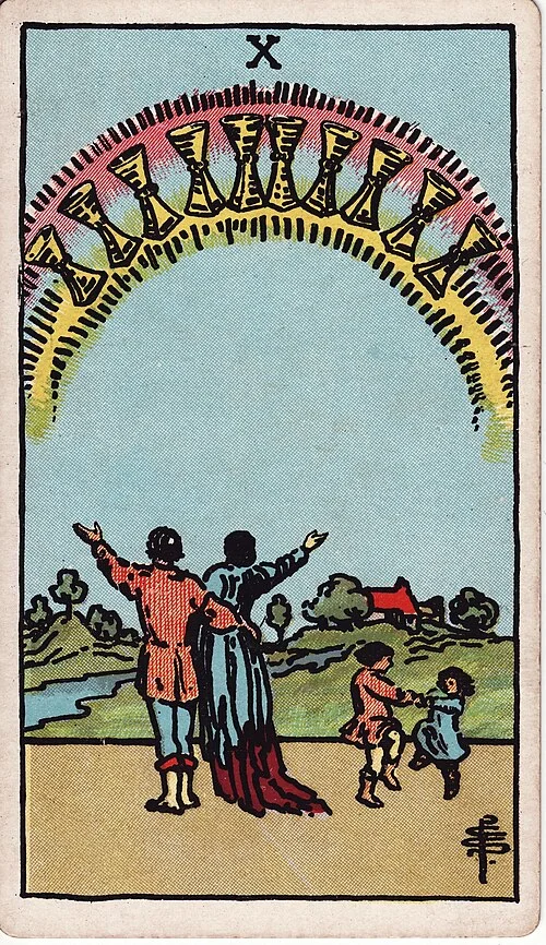 カップの10のタロットカード